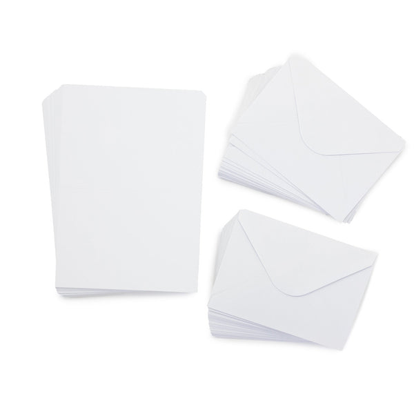 Crafter's Companion A6 White Card & Envelopes - 100 Piece