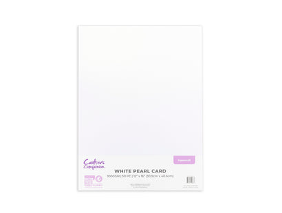 White Pearl Paper & Card Pack - 12” x 16”