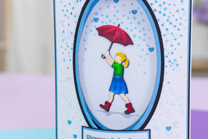 Crafters Companion Metal Die, Stamp & Stencil Set - Showered In Love