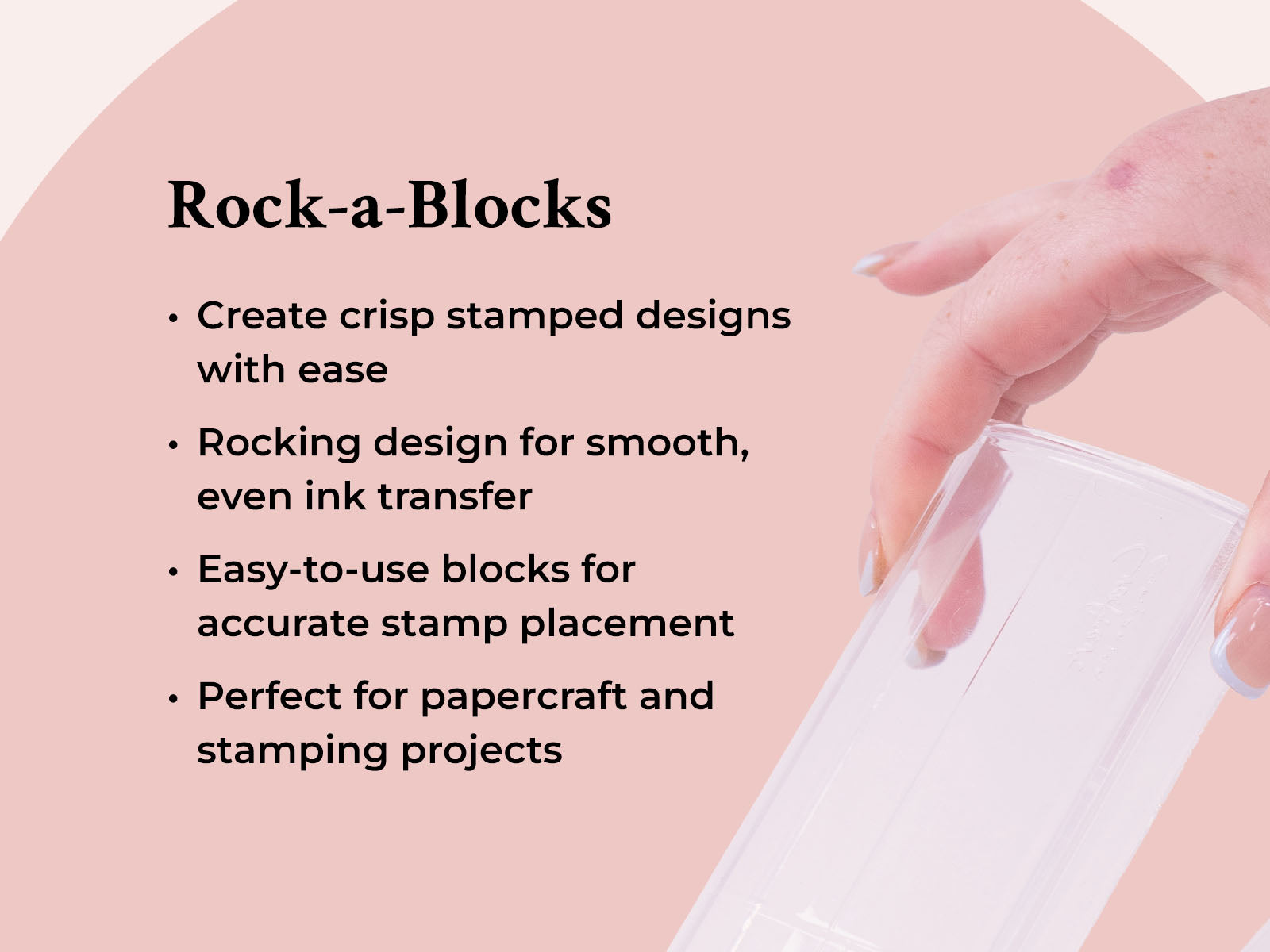 Clear Rock-A-Blocks - Set of 2 Stamping Blocks