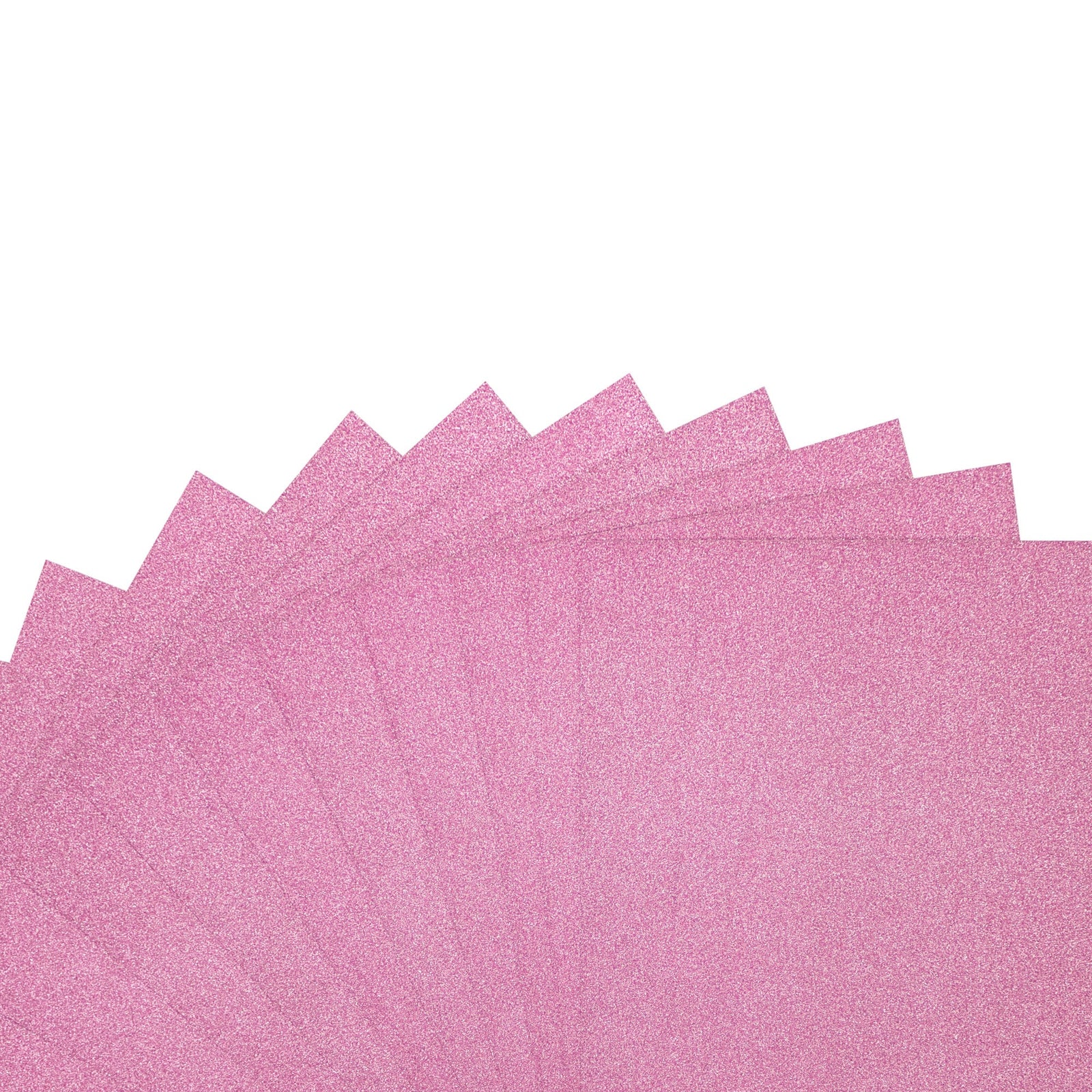 Crafter's Companion Glitter Card 10 Sheet Pack - Baby Pink