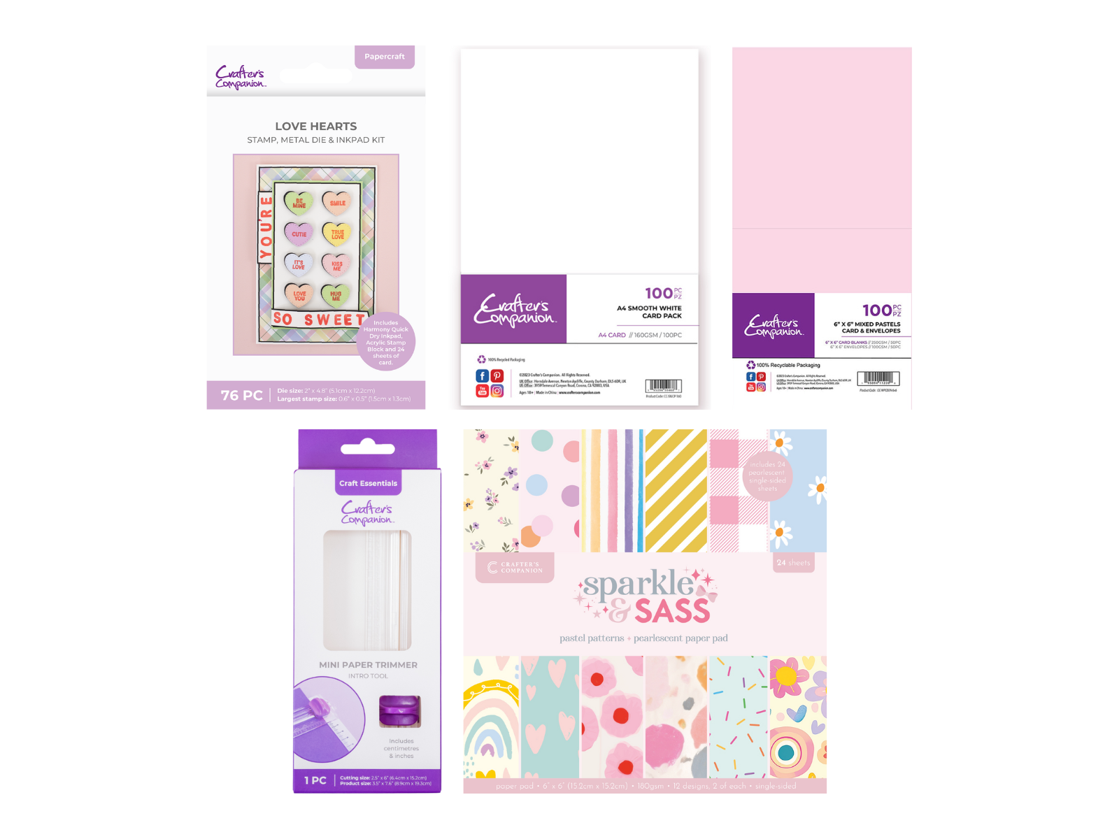 Love Hearts Stamp, Die & Inkpad SHOWSTOPPER