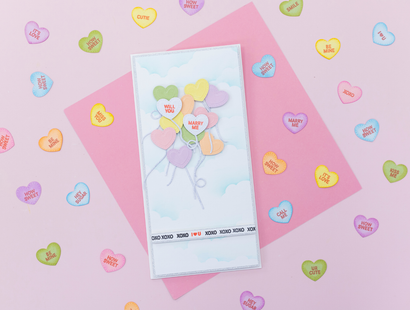 Love Hearts Stamp, Die & Inkpad SHOWSTOPPER