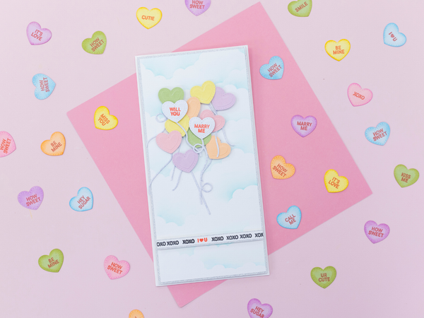 Love Hearts Stamp, Die & Inkpad SHOWSTOPPER