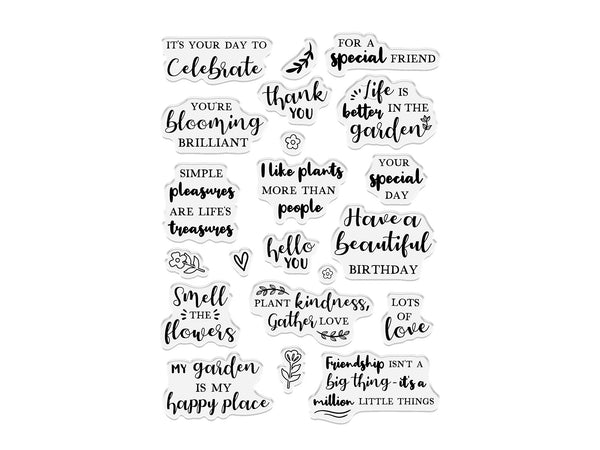 Nature's Garden Summer Garden - Garden Sentiment Stamp Set