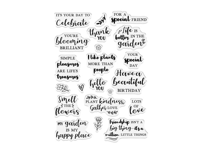 Nature's Garden Summer Garden - Garden Sentiment Stamp Set