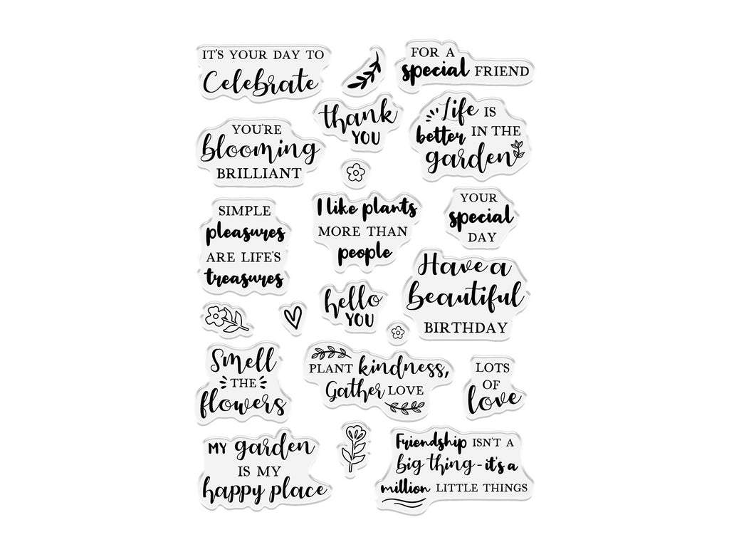 Nature's Garden Summer Garden - Garden Sentiment Stamp Set