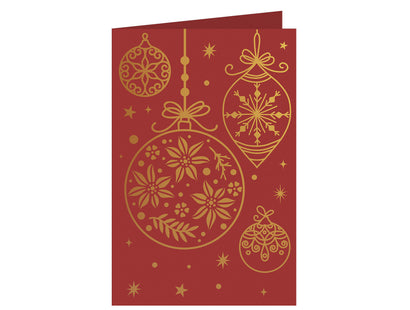 Gold Christmas Bauble Foil Rub Ons