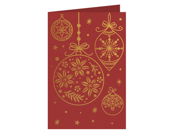 Gold Christmas Bauble Foil Rub Ons