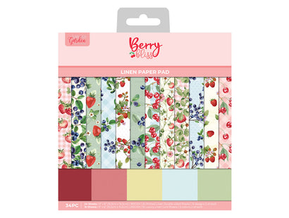 Berry Bliss - Vintage Berries Linen Paper Pad 12" x 12"