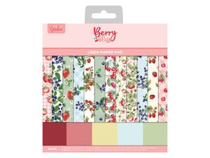 Berry Bliss - Vintage Berries Linen Paper Pad 12" x 12"
