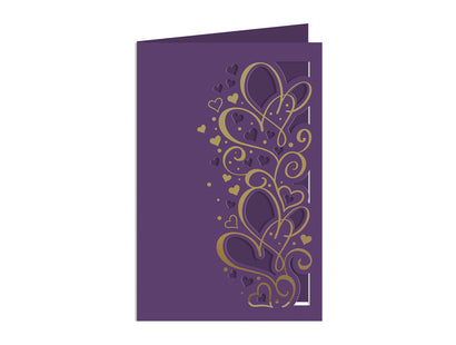 Hearts & Swirls Metal Die & Foil Rub Ons