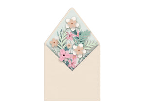Floral Stamps, Metal Dies and Envelope Liners