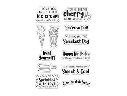 Life is Sweet - Ice Cream-Themed Sentiment Stamp Set