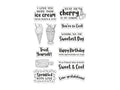 Life is Sweet - Ice Cream-Themed Sentiment Stamp Set