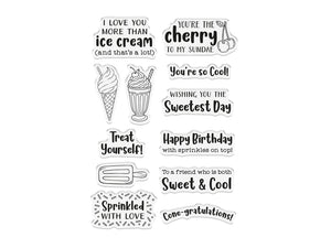 Life is Sweet - Ice Cream-Themed Sentiment Stamp Set