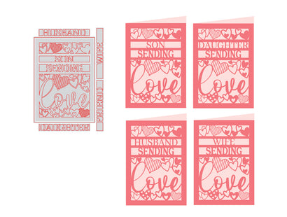 Sending Love Interchangeable Sentiment Create-a-Card Metal Die Set