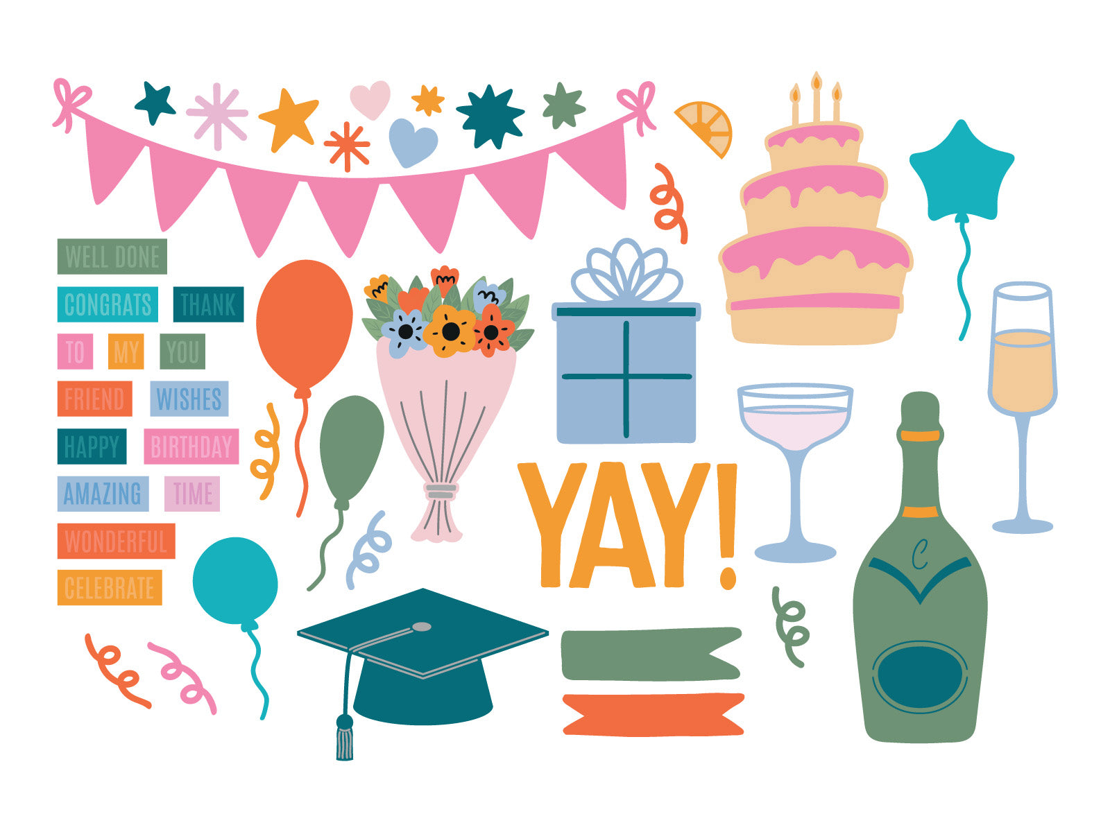 Celebration Mini Metal Die Set