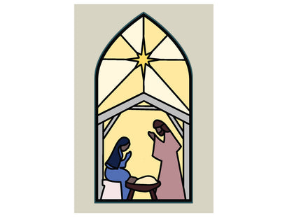 Nativity Stained Glass Window Metal Die Set