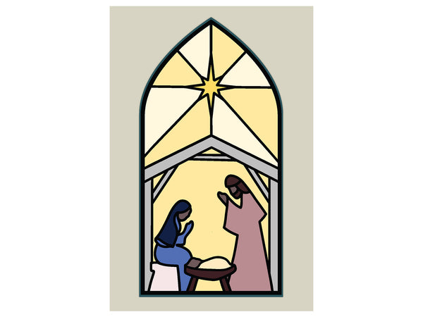Nativity Stained Glass Window Metal Die Set