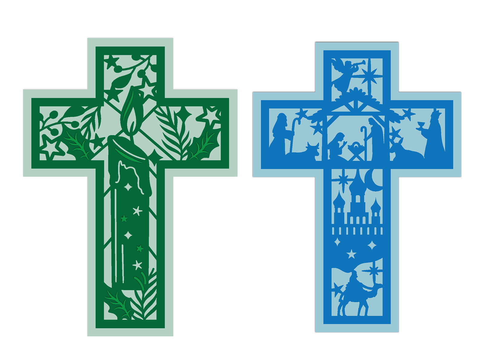 Nativity Scene Cross Metal Die Set