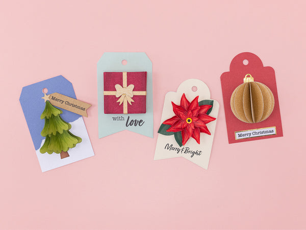 Christmas Tags Stamp, Stencil & Metal Die Set