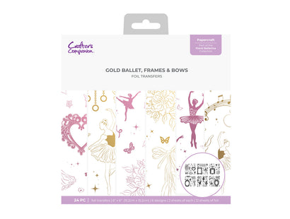 Gold Ballet, Frames & Bows Foil Transfers