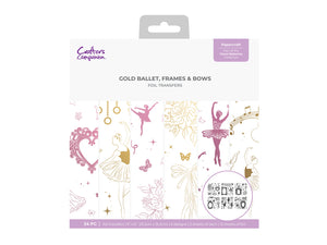 Gold Ballet, Frames & Bows Foil Transfers