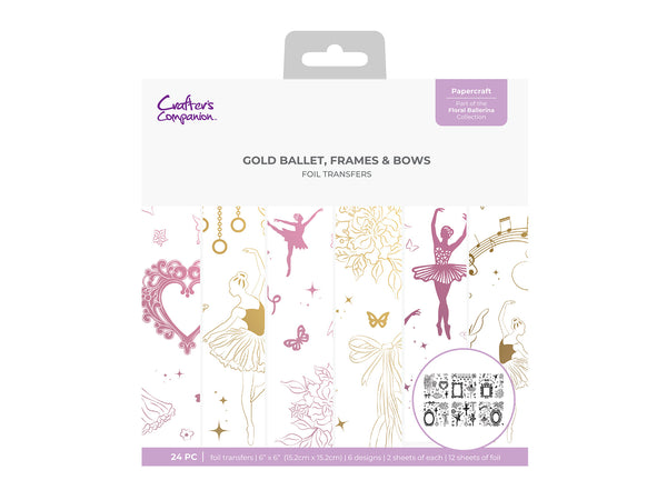 Gold Ballet, Frames & Bows Foil Transfers