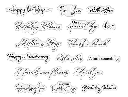Script Sentiment Stamp Set