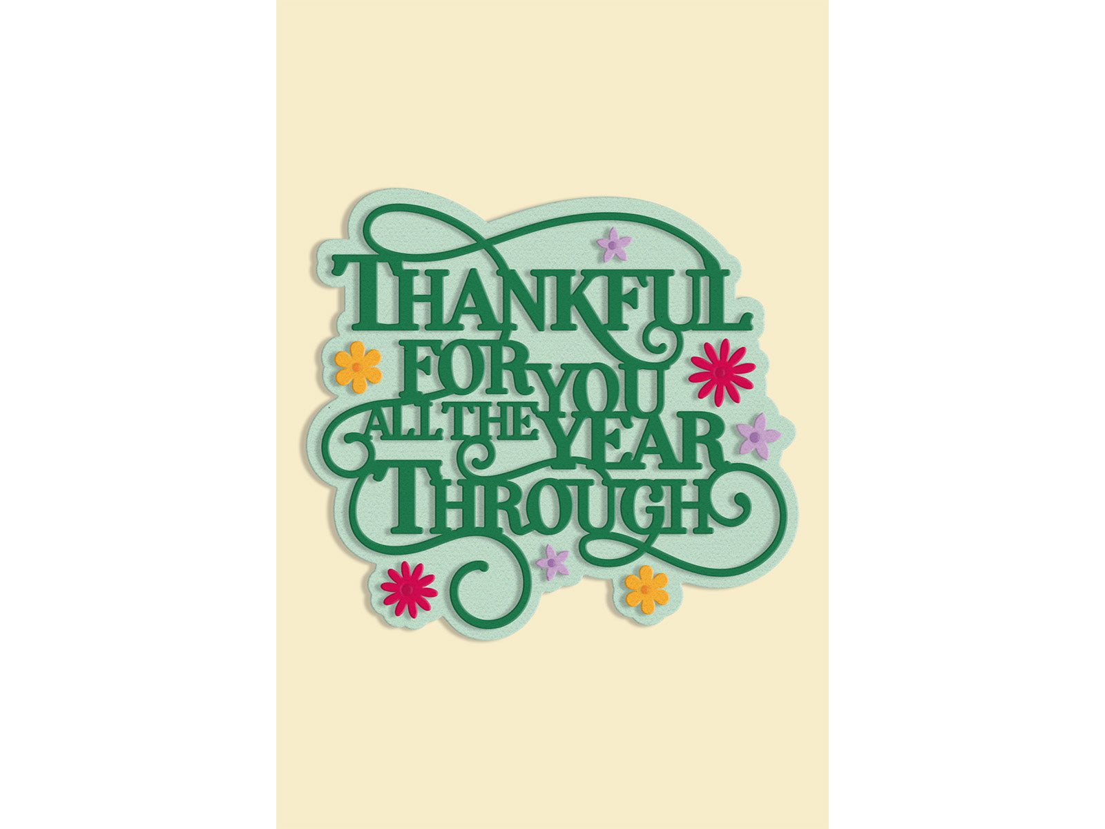 Thankful for You Sentiment Metal Die Set