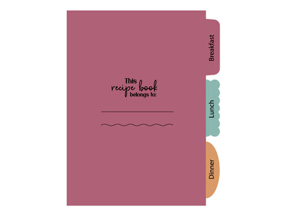 Recipe Book Tabs & Sentiment Stamp & Metal Die Set
