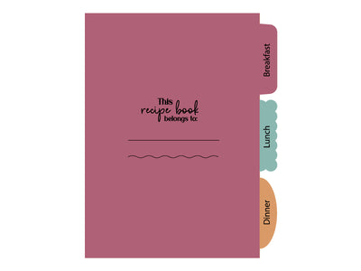 Recipe Book Tabs & Sentiment Stamp & Metal Die Set