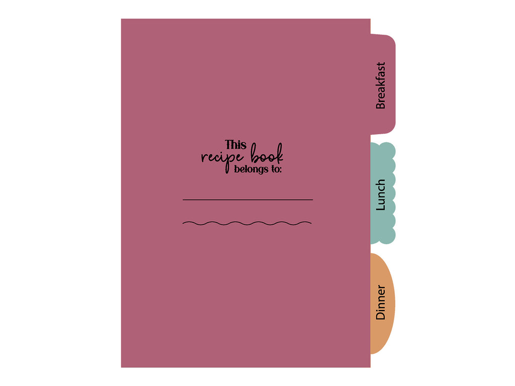 Recipe Book Tabs & Sentiment Stamp & Metal Die Set