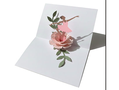 Pop Out Ballerina & Flowers Metal Die Set