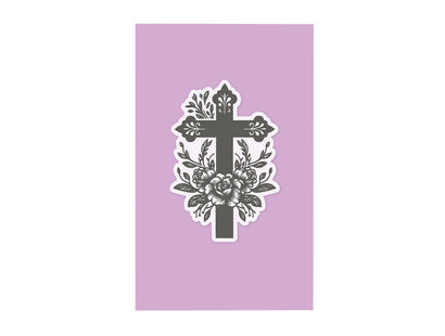 Ornate Floral Cross LetterPress Press Plate & Metal Die Set