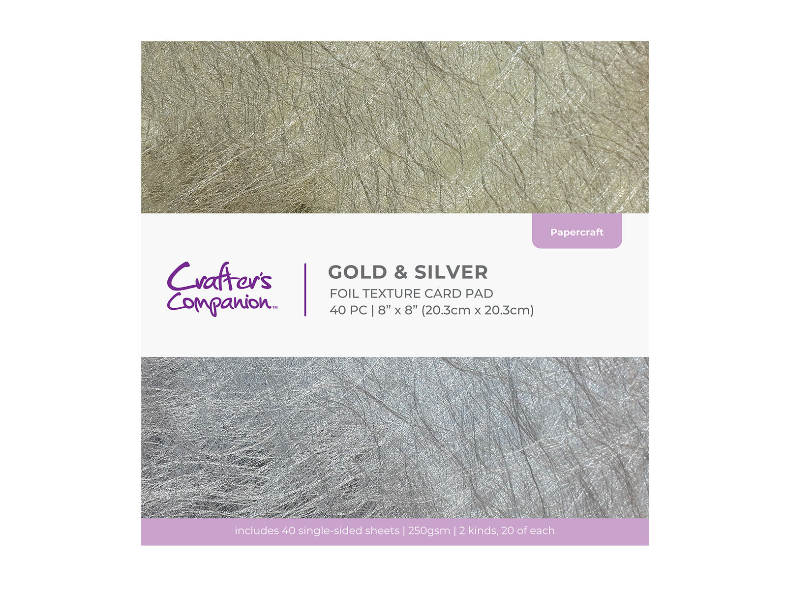 Gold & Silver Foil Texture Card Pad 8"x8"