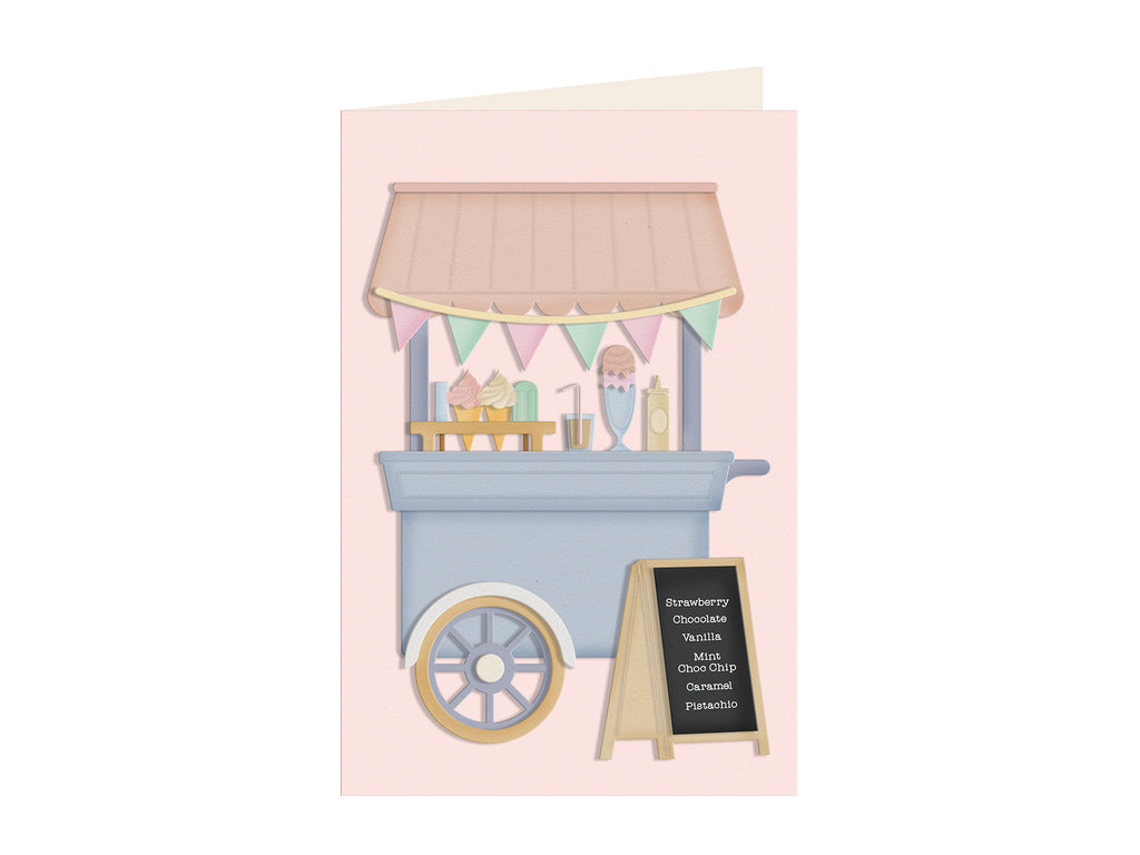 Life is Sweet - Ice Cream Cart Stamp & Metal Die Set