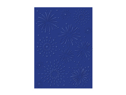 Stars & Stripes - Fireworks 2D Embossing Folder & Stencil Set 5" x 7"