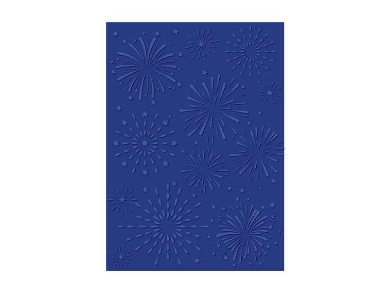 Stars & Stripes - Fireworks 2D Embossing Folder & Stencil Set 5" x 7"