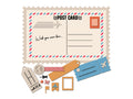 Retro Vacay - Postcard Stamp, Die & Stencil Set