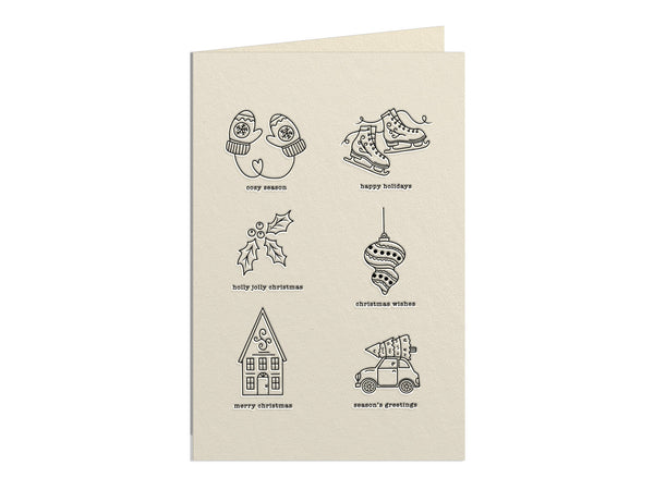 Christmas Icons LetterPress Press Plate