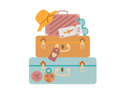 Retro Vacay - Suitcase Metal Die Set