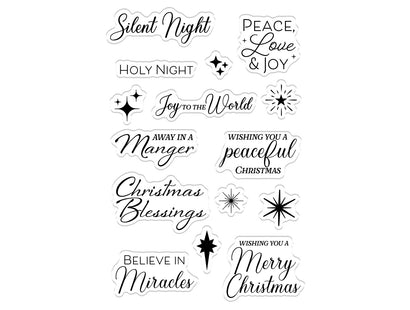Christmas and Nativity Sentiment Stamp Set