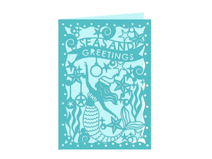 Christmas Mermaid Create-a-Card Metal Die Set