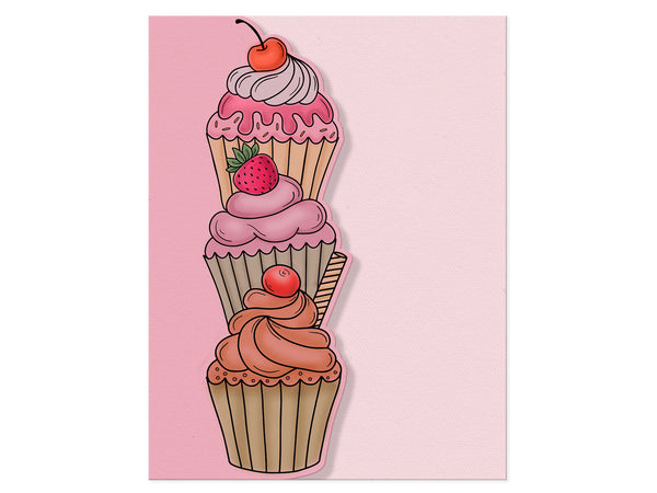 Cupcake Stack Stamp & Metal Die