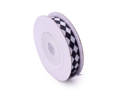 Tales of Wonderland - Black & White Harlequin Ribbon