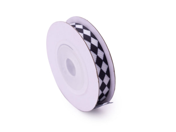 Tales of Wonderland - Black & White Harlequin Ribbon