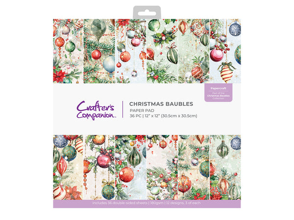 Christmas Baubles Paper Pad 12