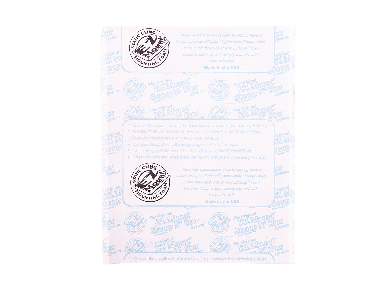 EZMount Static Cling Mounting Foam 8.5 x 11" Sheet